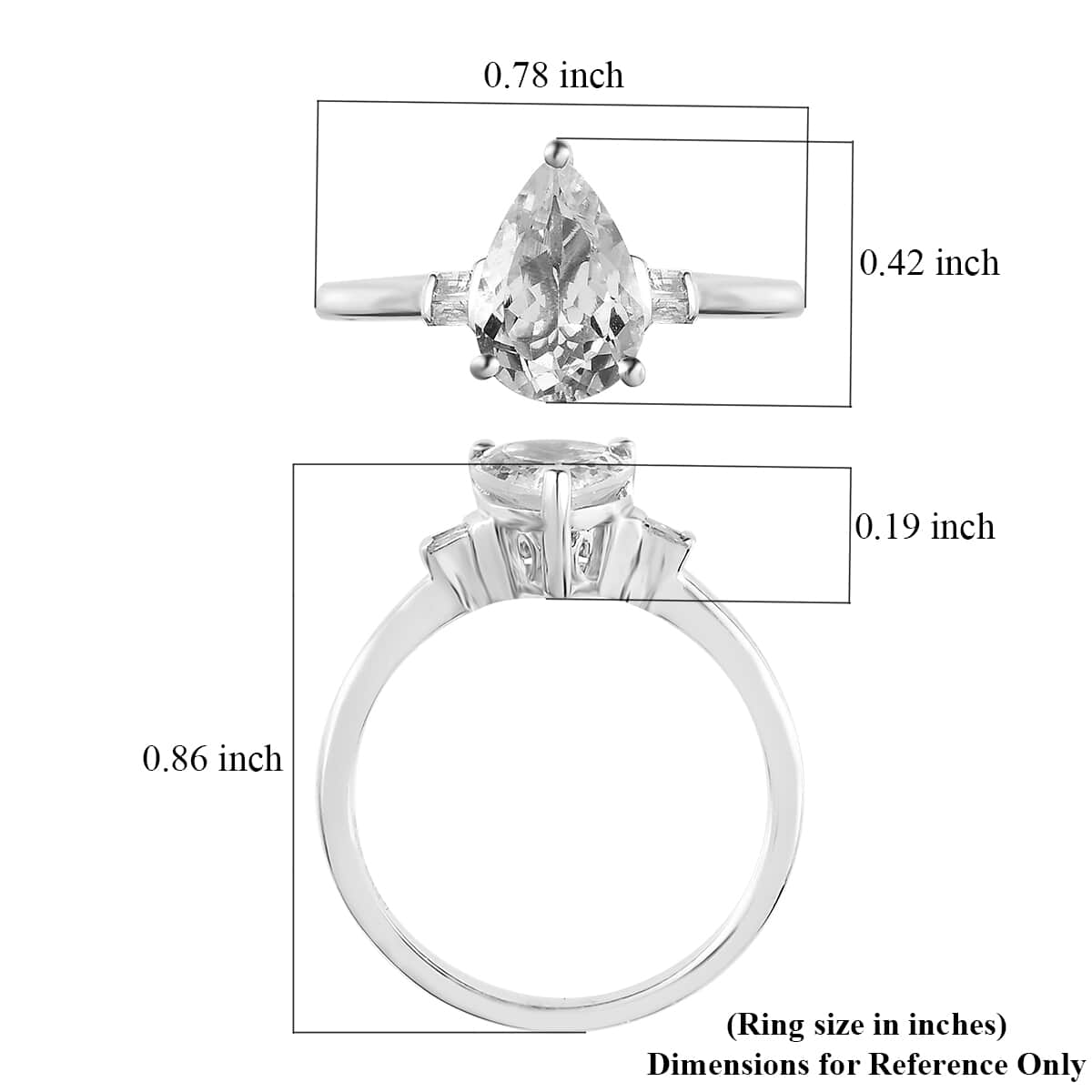 Premium Mangoro Aquamarine, Diamond Accent Ring in Platinum Over Sterling Silver (Size 10.0) 1.15 ctw image number 5