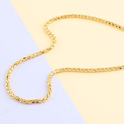 Ottoman Treasure 18K Yellow Gold 2.5mm Spiga Necklace 22 Inches 8.25 Grams