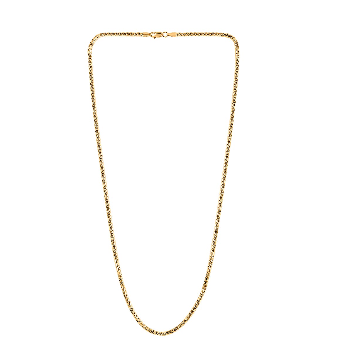 Buy Ottoman Treasure 18K Yellow Gold 2.5mm Spiga Necklace 22 Inches 8.