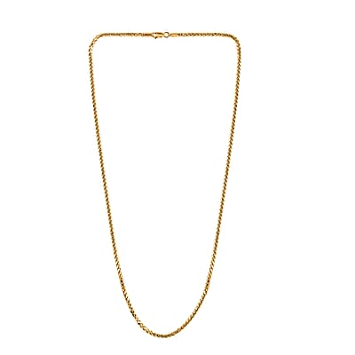 Ottoman Treasure 18K Yellow Gold 2.5mm Spiga Necklace 22 Inches 8.25 Grams