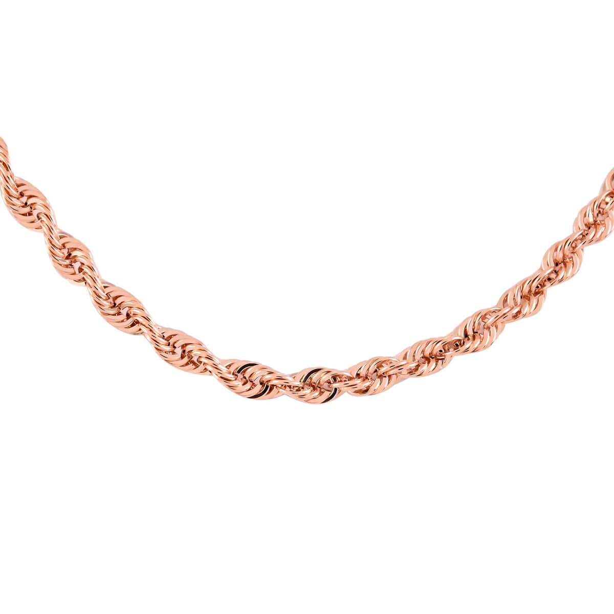 OTTOMAN TREASURE 10K Rose Gold 1.75mm Diamond-Cut Rope Necklace 36 Inches 4.50 Grams image number 0