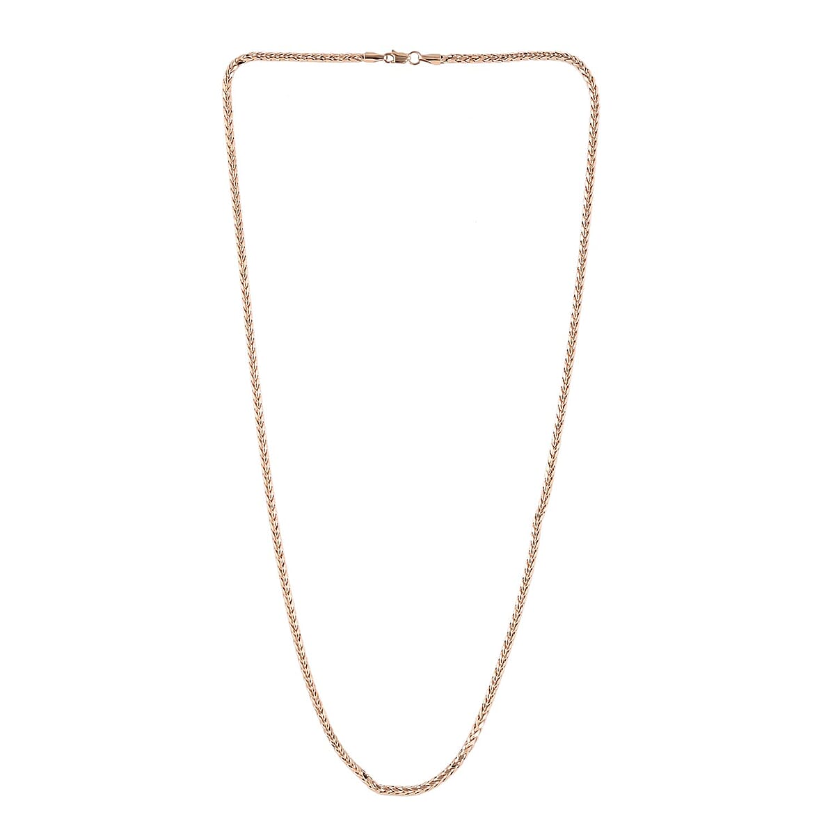 Ottoman Treasure 10K Rose Gold 2.7mm Chevron Braided Necklace 22 Inches 6.2 Grams image number 2