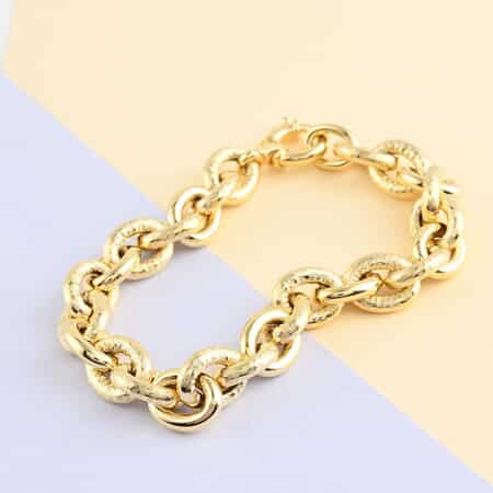 Ottoman Treasure 10K Yellow Gold 10.4mm Oversized Curb Bracelet (8.50 In) 13.20 Grams image number 1