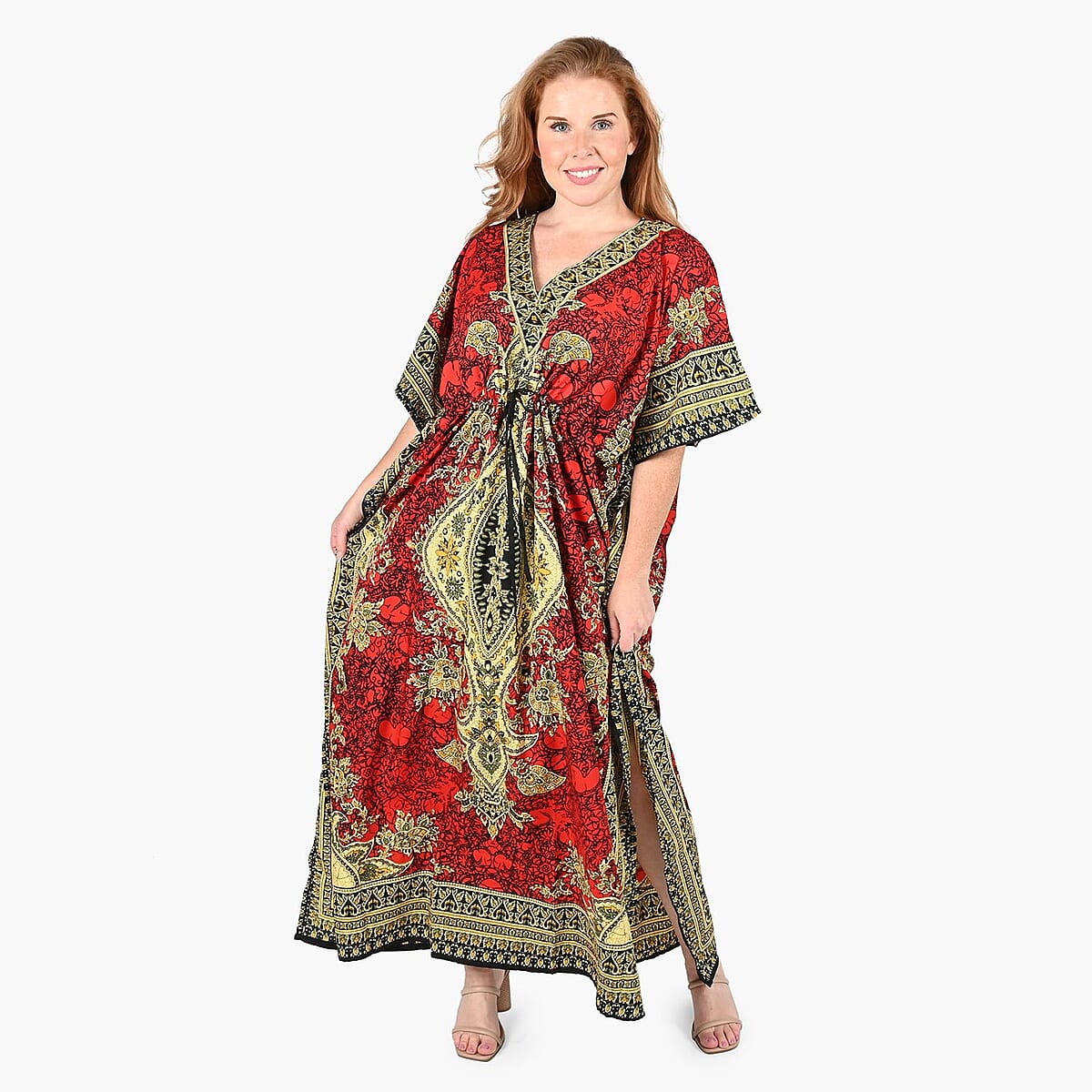 Buy Tamsy Red Baroque Printed Long Kaftan Dress - One Size Fits Most | Holiday Dress | Swimsuit Cover Up | Beach Cover Ups | Holiday Clothes at ShopLC. Buy Tamsy Red Baroque Printed Long Kaftan Dress - One Size Fits Most | Holiday Dress | Swimsuit Cover Up | Beach Cover Ups | Holiday Clothes at ShopLC.