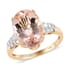 Luxoro 14K Yellow Gold AAA Marropino Morganite and G-H I3 Diamond Ring (Size 9.0) 5.50 ctw image number 0