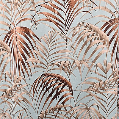 Tamsy Knit Light Blue Palm Leaf Long Kaftan - One Size Fits Most