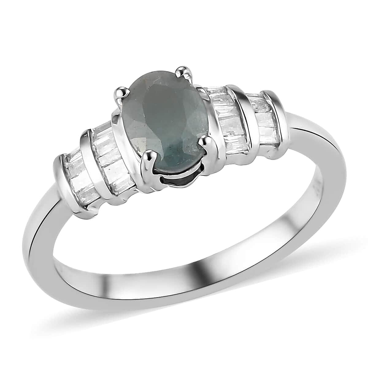 LUXORO 10K White Gold Premium Narsipatnam Alexandrite and Diamond G-H I3 Ring (Size 6.0) 2.40 Grams 1.00 ctw image number 0