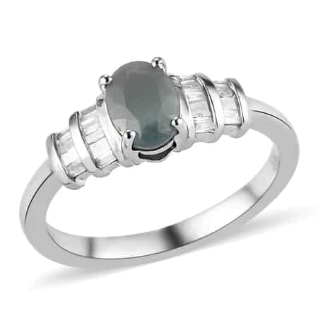 Luxoro 10K White Gold Premium Narsipatnam Alexandrite and G-H I3 Diamond Ring (Size 7.0) 1.00 ctw image number 0