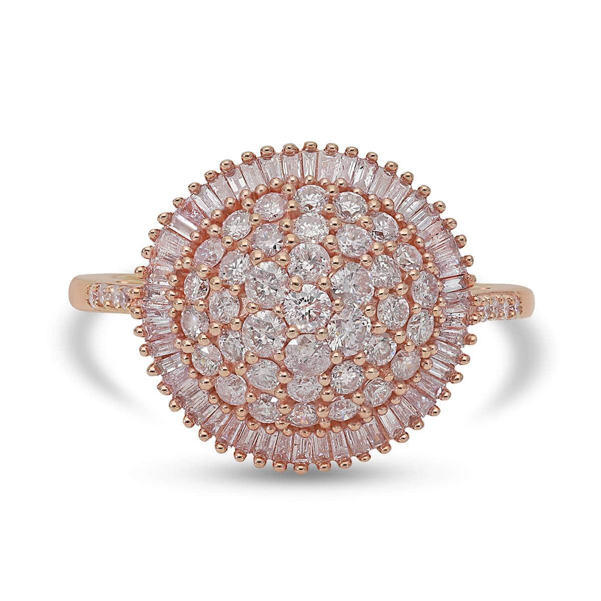 Natural Pink Diamond I3 Cocktail Ring in Vermeil Rose Gold Over Sterling Silver (Size 10.0) 1.00 ctw image number 0
