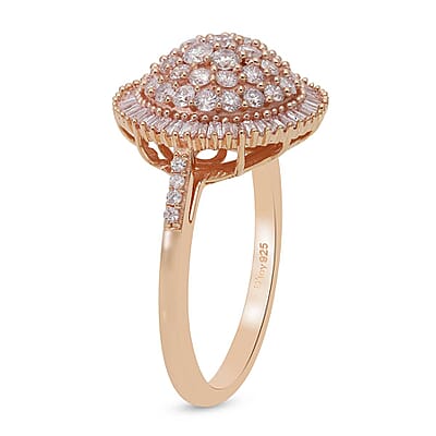 Pink Diamond Information Number of Round Pink Diamond (s)	1 Minimum Carat Total Weight (ct. tw)	0.03 Minimum Size	1.8 mm Gemstone Color	Pink Average Clarity	I3 Hardness	10 Treatment	None Set