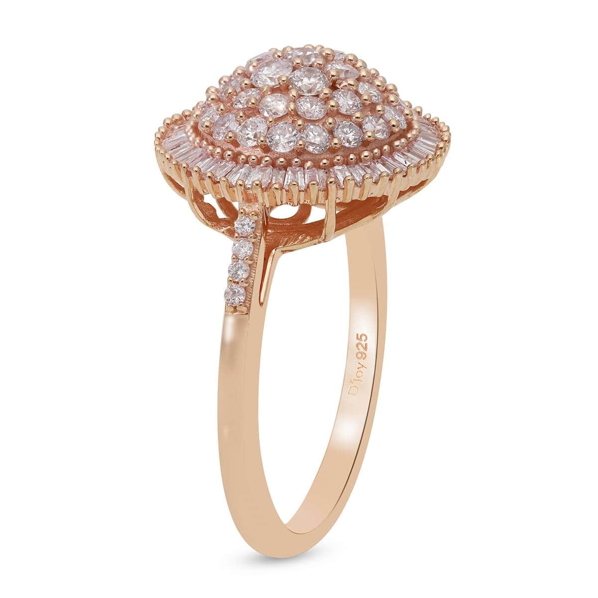 Natural Pink Diamond I3 Cocktail Ring in Vermeil Rose Gold Over Sterling Silver (Size 10.0) 1.00 ctw image number 3