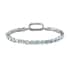 Sky blue Topaz and White Zircon Bracelet in Platinum Over Sterling Silver (7.25 In) 14.75 ctw image number 0