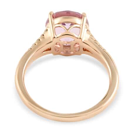 Certified and Appraised ILIANA 18K Rose Gold AAA Patroke Kunzite and G-H SI Diamond Ring (Size 8.0) 3.85 Grams 3.75 ctw image number 3