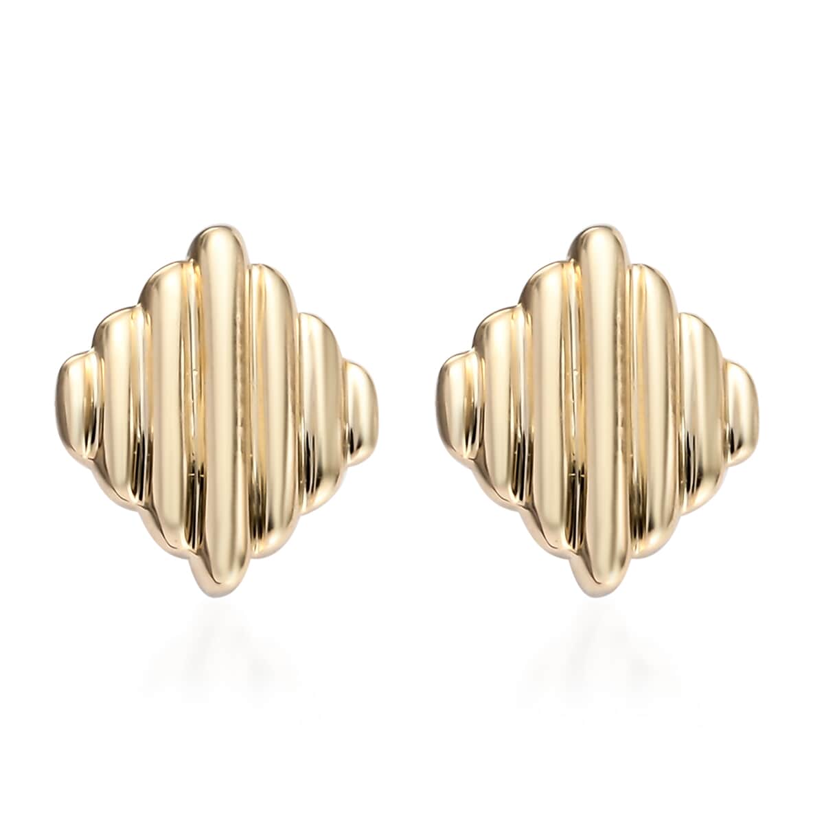 LUXORO 10K Yellow Gold Solitaire Stud Earrings image number 0