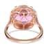 Certified Iliana 18K Rose Gold AAA Patroke Kunzite and G-H SI Diamond Halo Ring (Size 7.0) 4 Grams 9.00 ctw image number 4