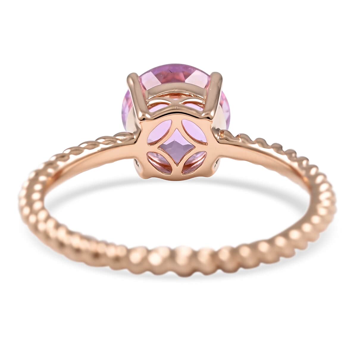 Certified & Appraised ILIANA 18K Rose Gold AAA Patroke Kunzite Solitaire Ring (Size 7.0) 2.80 Grams 2.00 ctw image number 4