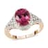 Iliana 18K Yellow Gold AAAA Ouro Fino Rubellite and G-H SI Diamond Ring (Size 7.0) 4.70 Grams 3.40 ctw image number 0