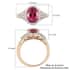 Iliana 18K Yellow Gold AAAA Ouro Fino Rubellite and G-H SI Diamond Ring (Size 7.0) 4.70 Grams 3.40 ctw image number 5