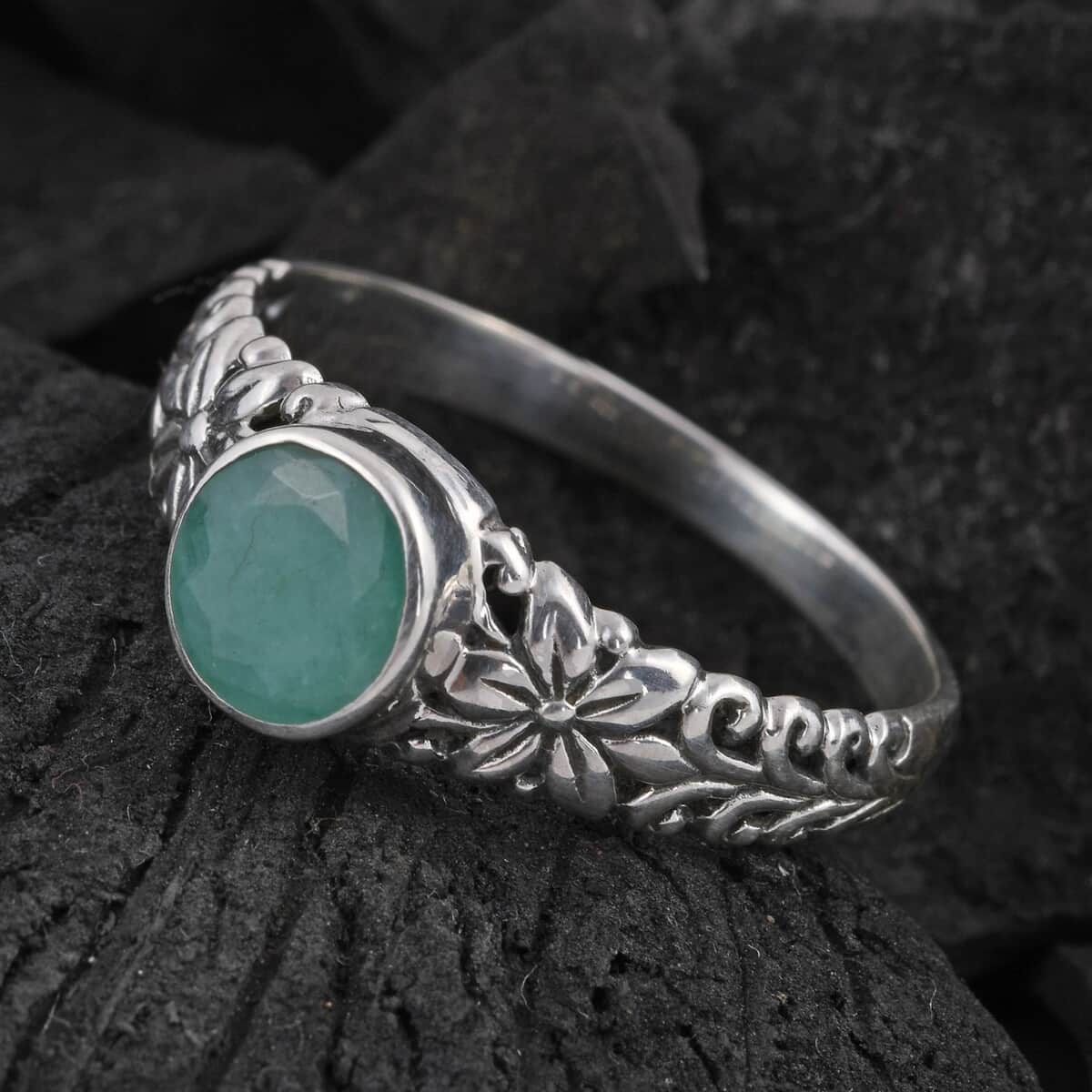 BALI LEGACY Socoto Emerald Ring in Sterling Silver (Size 7.0) 1.60 ctw image number 1