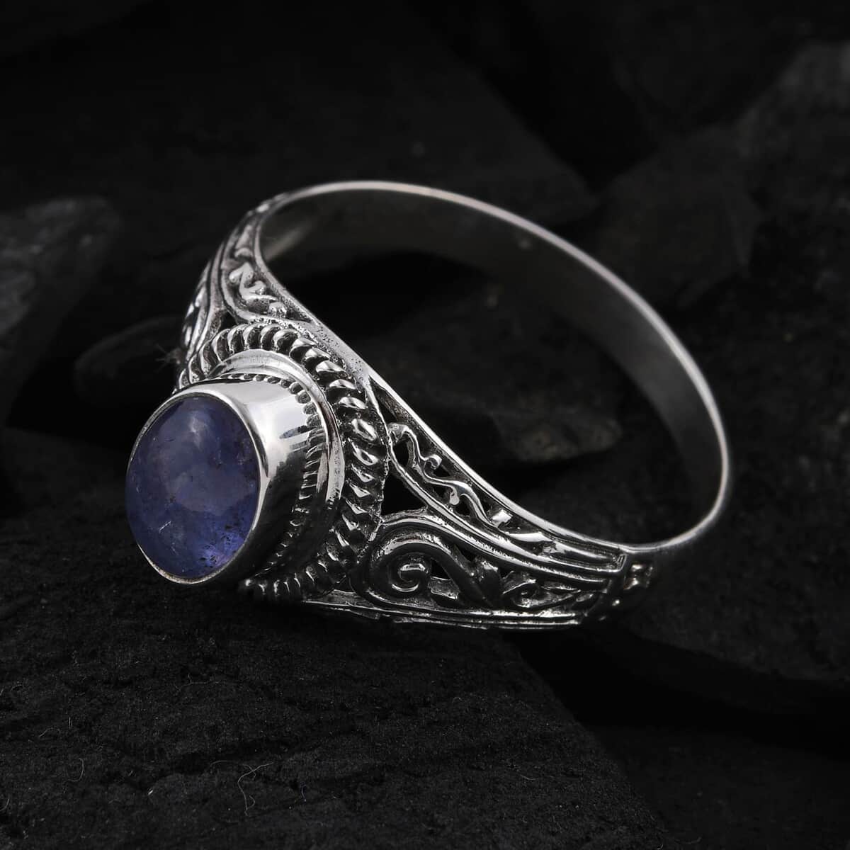 Bali Legacy Tanzanite Ring in Sterling Silver (Size 10.0) 1.50 ctw image number 1