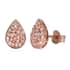 Natural Pink Diamond Pear Shape Stud Earrings in Vermeil Rose Gold Over Sterling Silver 0.25 ctw image number 3