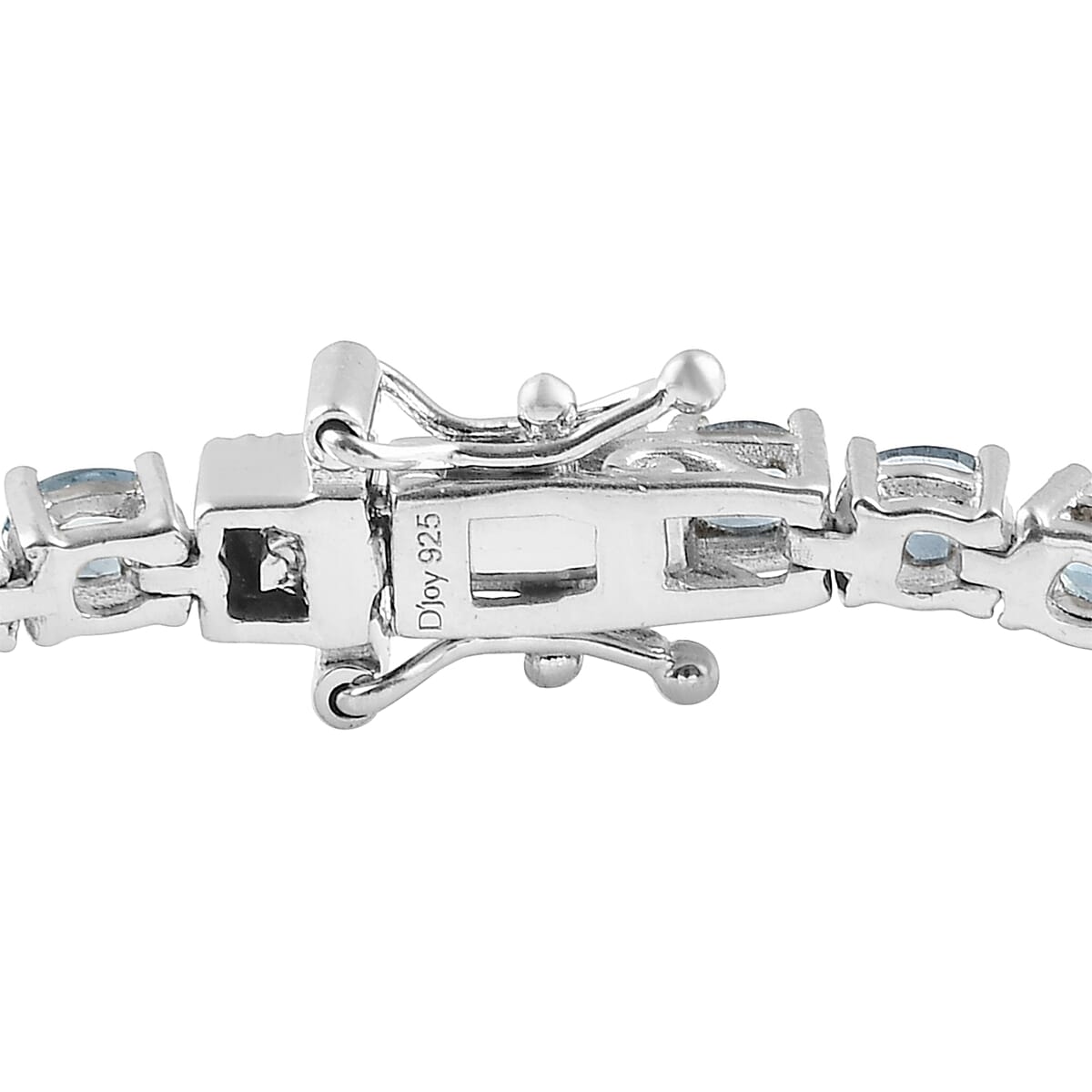 Premium Santa Maria Aquamarine Tennis Bracelet in Platinum Over Sterling Silver (6.50 In) 8.90 Grams 5.65 ctw image number 3