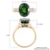Certified & Appraised 10K Yellow Gold AAA Natural Chrome Diopside and G-H I2 Diamond Ring (Size 6.0) 2.15 Grams 3.90 ctw image number 5