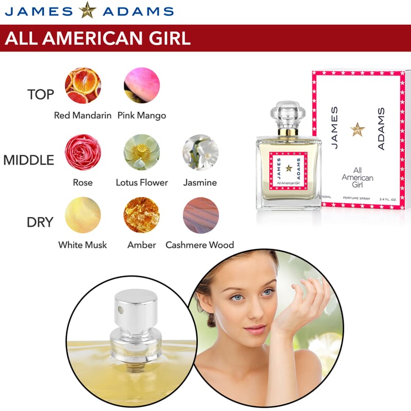 James Adams All American Girl Eau de Parfum Spray 100ml/3.4oz