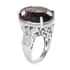 Colombianite and Natural White Zircon Ring in Platinum Over Sterling Silver (Size 8.0) 7.15 Grams 16.00 ctw image number 3