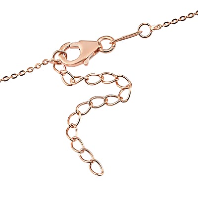 Premium Marropino Morganite and Natural White Zircon Necklace 18 Inches in Vermeil Rose Gold Over Sterling Silver 2.10 ctw