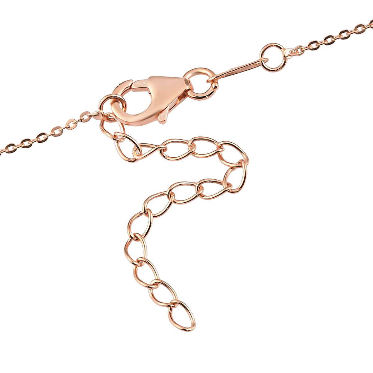 Premium Marropino Morganite and Natural White Zircon Necklace 18 Inches in Vermeil Rose Gold Over Sterling Silver 2.10 ctw image number 4
