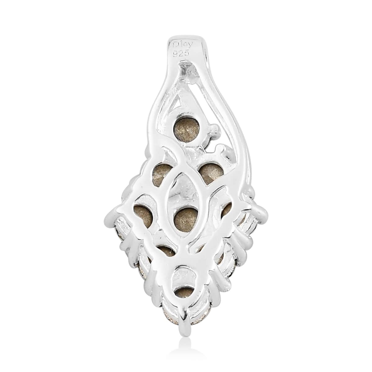 Montana Crystal Cluster Pendant in Sterling Silver image number 3