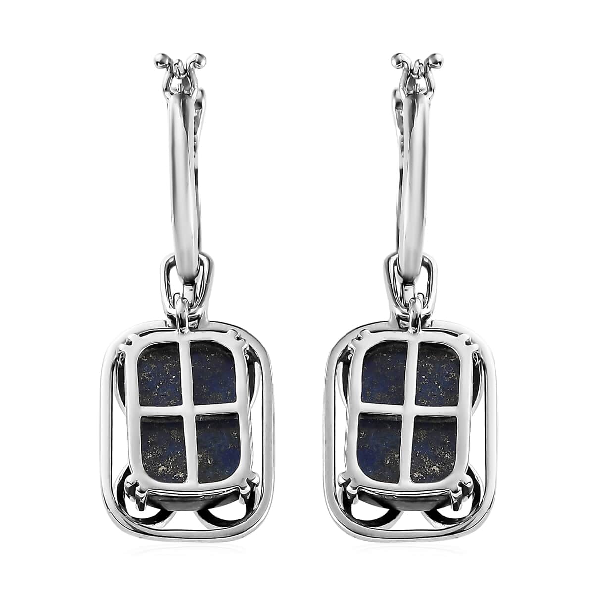 Lapis Lazuli and Peridot Multi Wear Earrings in Stainless Steel 17.20 ctw image number 3