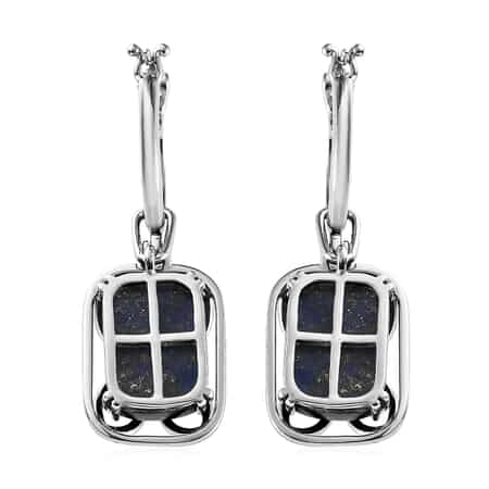 Lapis Lazuli and Peridot Multi Wear Earrings in Stainless Steel 17.20 ctw image number 3