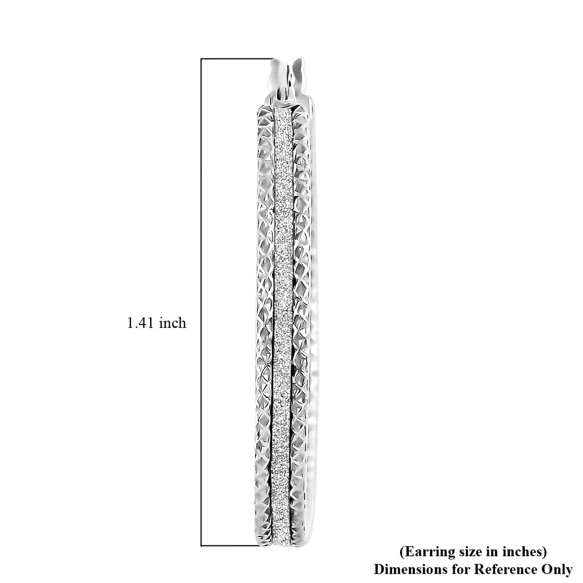 Sterling Silver Diamond Cut Hoop Earrings 3.70 Grams image number 4