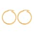 14K Yellow Gold Over Sterling Silver Diamond Cut Hoop Earrings 3.70 Grams image number 3