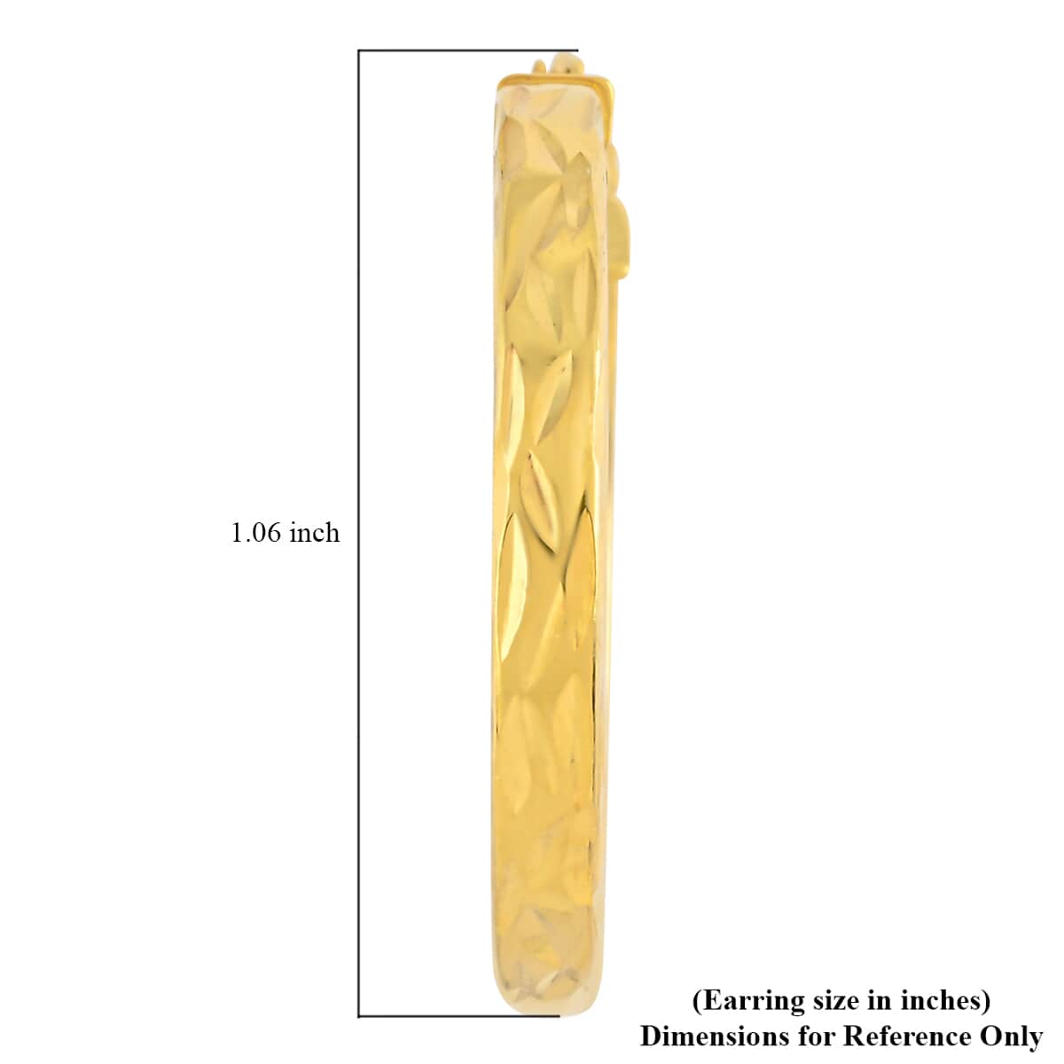 14K Yellow Gold Over Sterling Silver Hoop Earrings 3.30 Grams image number 4