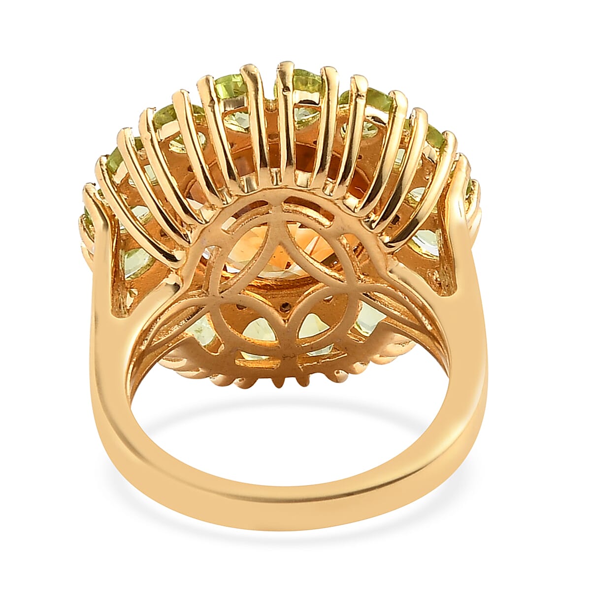 Santa Ana Madeira Citrine and Multi Gemstone Cocktail Ring in Vermeil Yellow Gold Over Sterling Silver (Size 7.0) 9.00 ctw