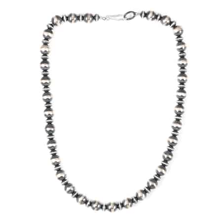 MADE IN AMERICA SANTA FE Style Sterling Silver 10mm Navajo Pearl Beaded Necklace (20 Inches) (39.4 g) image number 3