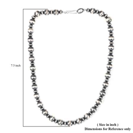 MADE IN AMERICA SANTA FE Style Sterling Silver 10mm Navajo Pearl Beaded Necklace (20 Inches) (39.4 g) image number 5