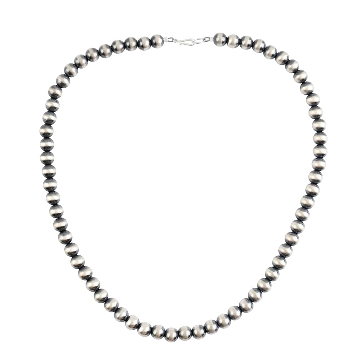 MADE IN AMERICA SANTA FE Style Sterling Silver Navajo Pearl Beaded Necklace 20 Inches 26.90 Grams image number 2