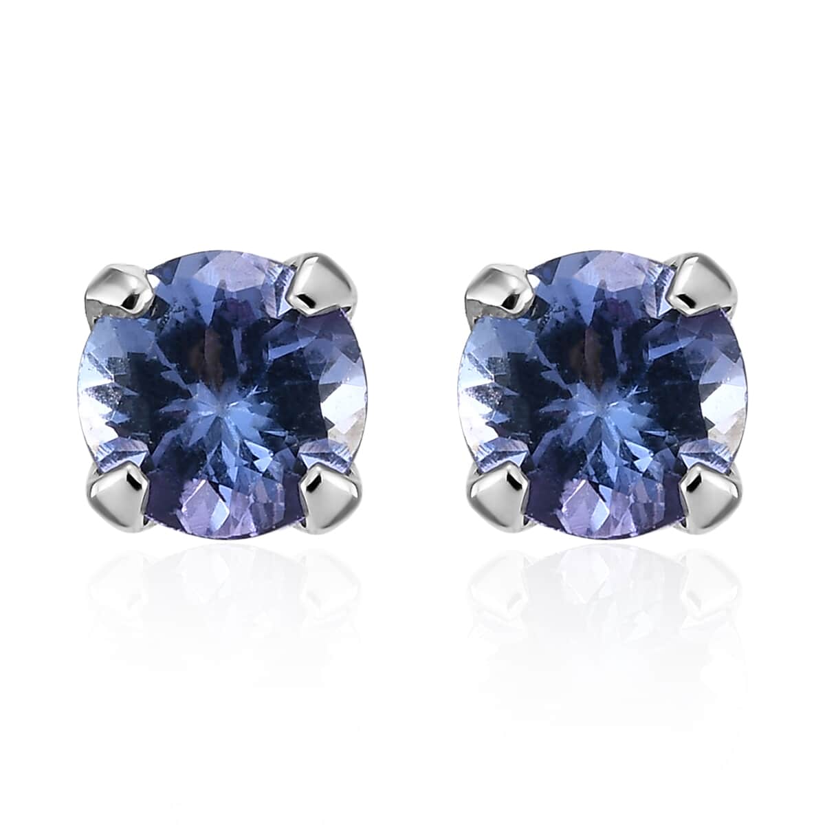 Tanzanite Stud Earrings in Platinum Over Sterling Silver 1.65 ctw image number 0