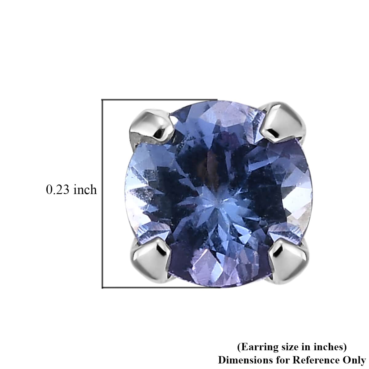 Tanzanite Stud Earrings in Platinum Over Sterling Silver 1.65 ctw image number 6