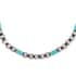 MADE IN AMERICA Santa Fe Style Turquoise Navajo Pearls Beaded Necklace (28 Inches) in Sterling Silver (44.9 g) 50.00 ctw image number 0