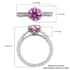 Pink Moissanite and Moissanite Ring in Platinum Over Sterling Silver (Size 6.0) 1.35 ctw image number 5