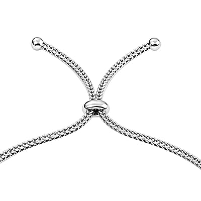 Tanzanite Bolo Bracelet in Platinum Over Sterling Silver and Stainless Steel 2.15 ctw