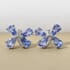 Tanzanite and Natural White Zircon Dragonfly Stud Earrings in Platinum Over Sterling Silver 1.65 ctw image number 1