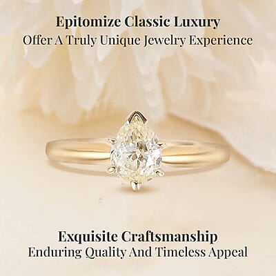 14K Yellow Gold G-H I2-I3 Diamond Solitaire Ring (Size 7.0) 0.75 ctw