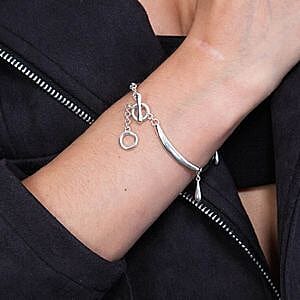 Sterling Silver Bracelet (7.00-7.50 In) 15.70 g