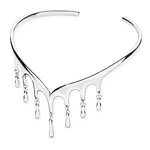 Lucy Q Drip Collection Cuff Bracelet in Sterling Silver (7.50 In)